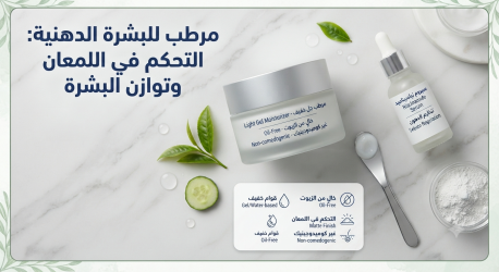 مرطب للبشرة الدهنية للتحكم في اللمعان وتحقيق بشرة صحية ومتوازنة